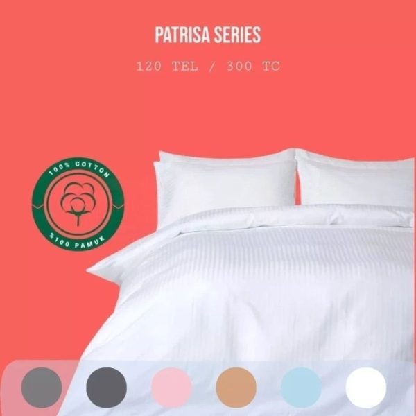 Patrisa Serisi 120 Tel Saten Yollu Nevresim – %100 Pamuk